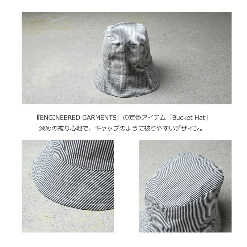 ENGINEERED GARMENTS(󥸥˥ɥ) Bucket Hat -Seersucker Stripe