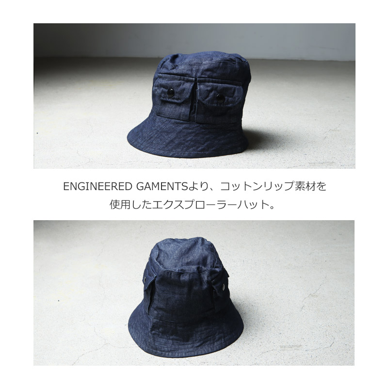 ENGINEERED GARMENTS(󥸥˥ɥ) Explorer Hat -Industrial 8oz Denim