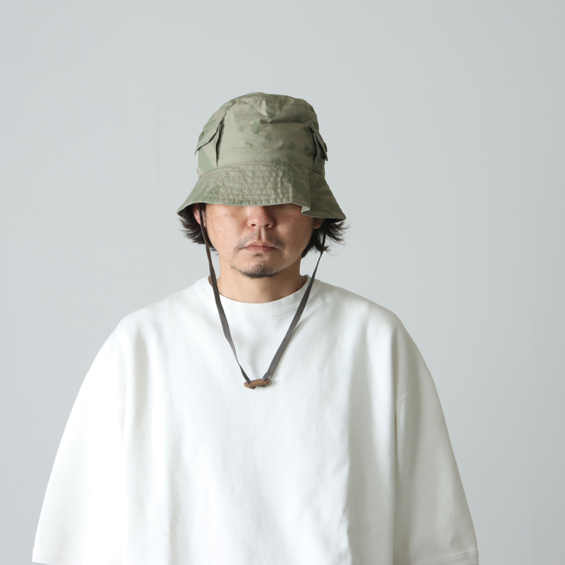 ENGINEERED GARMENTS (エンジニアードガーメンツ) Explorer Hat -Leaf Print Cotton