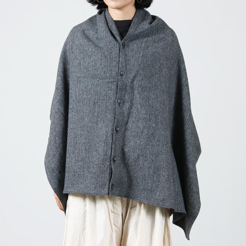 ENGINEERED GARMENTS(󥸥˥ɥ) Button Shawl -Poly Wool Herringbone