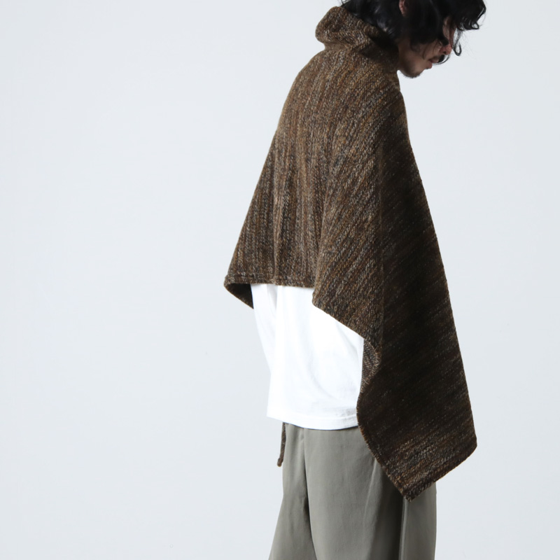 ENGINEERED GARMENTS (エンジニアードガーメンツ) Button Shawl -Poly Wool Melange Knit /  ボタンショール