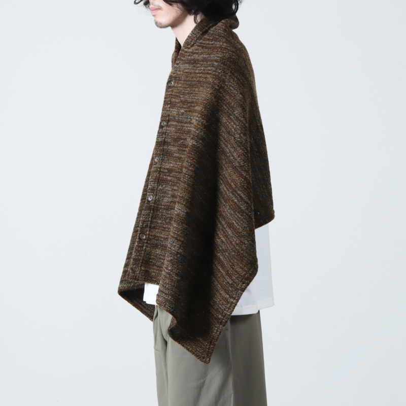 ENGINEERED GARMENTS (エンジニアードガーメンツ) Button Shawl -Poly Wool Melange Knit /  ボタンショール