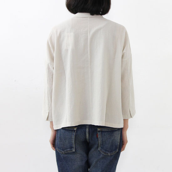 evameva(२) Crepe cotton shirt