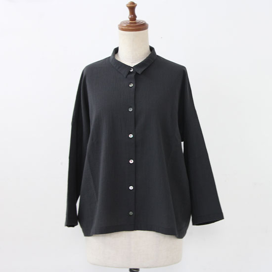 evameva(२) Crepe cotton shirt