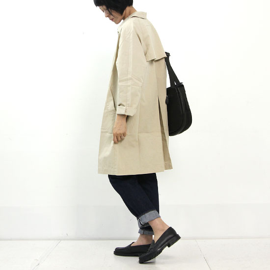 evameva (エヴァムエヴァ) Cotton hemp tremch coat