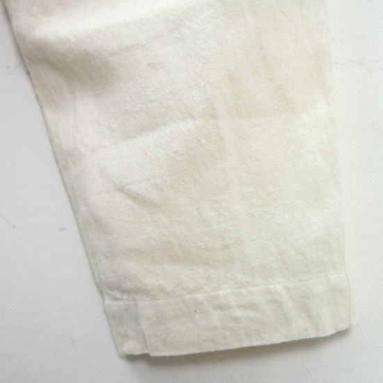 evameva(२) Cotton linen silk cropped tuck pants