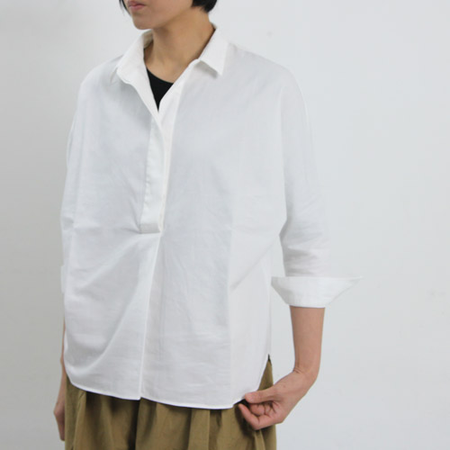 evameva (२) Cotton twill dolman shirt