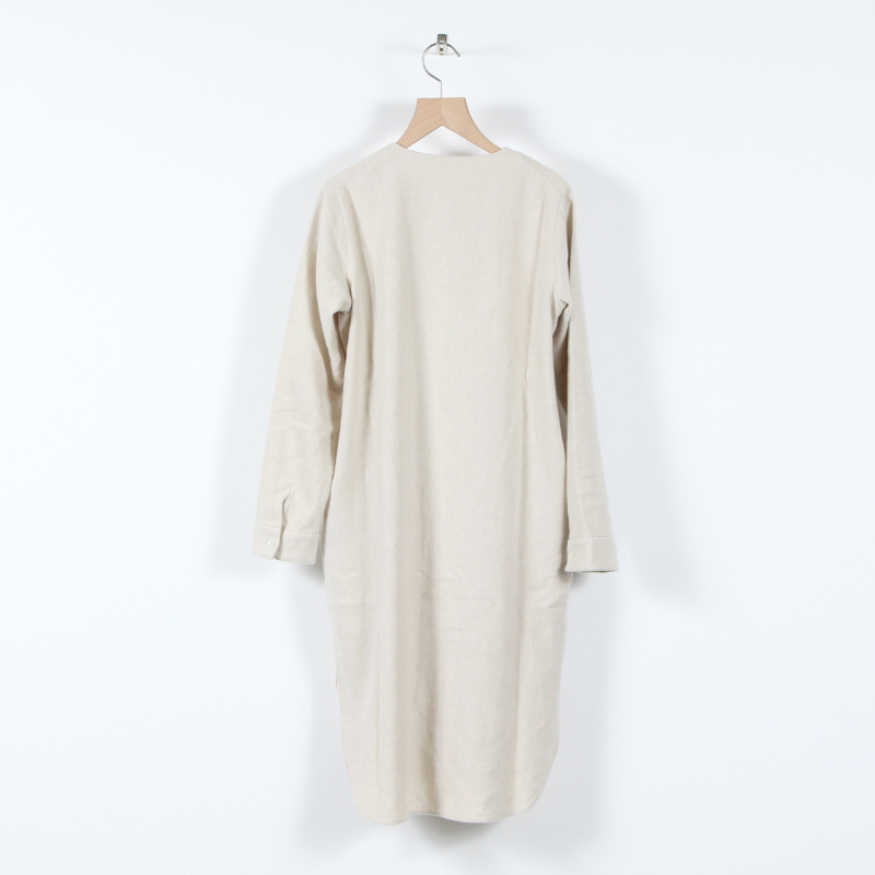 evameva (エヴァムエヴァ) raising cotton linen shirt tunic