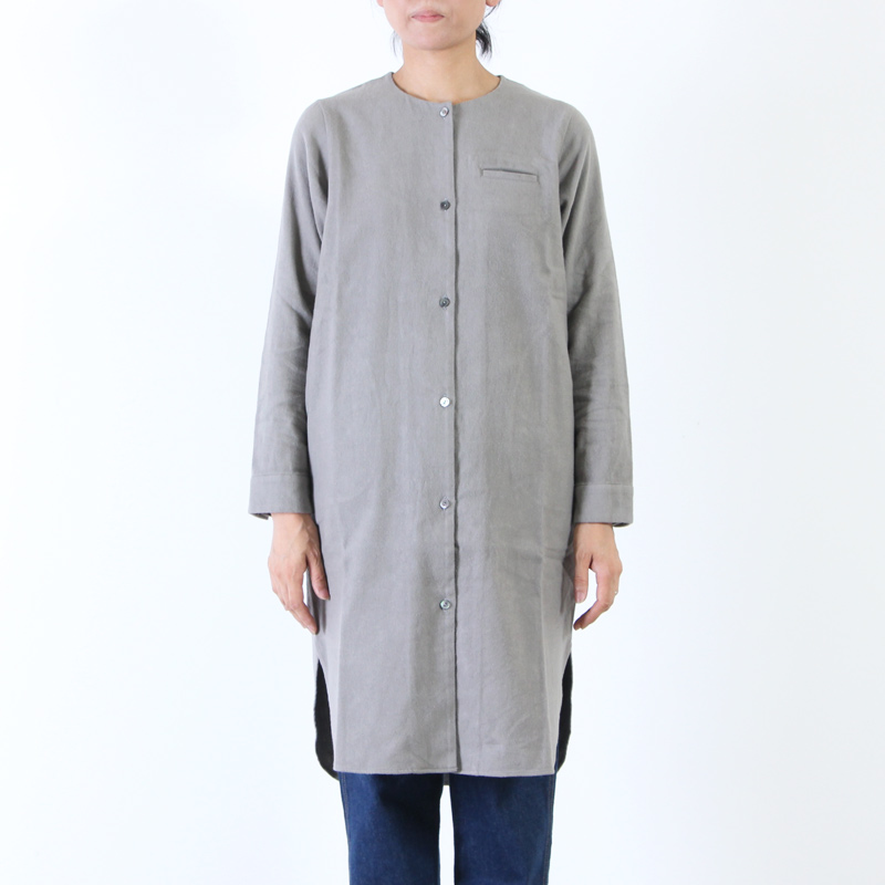 evameva (エヴァムエヴァ) raising cotton linen shirt tunic 