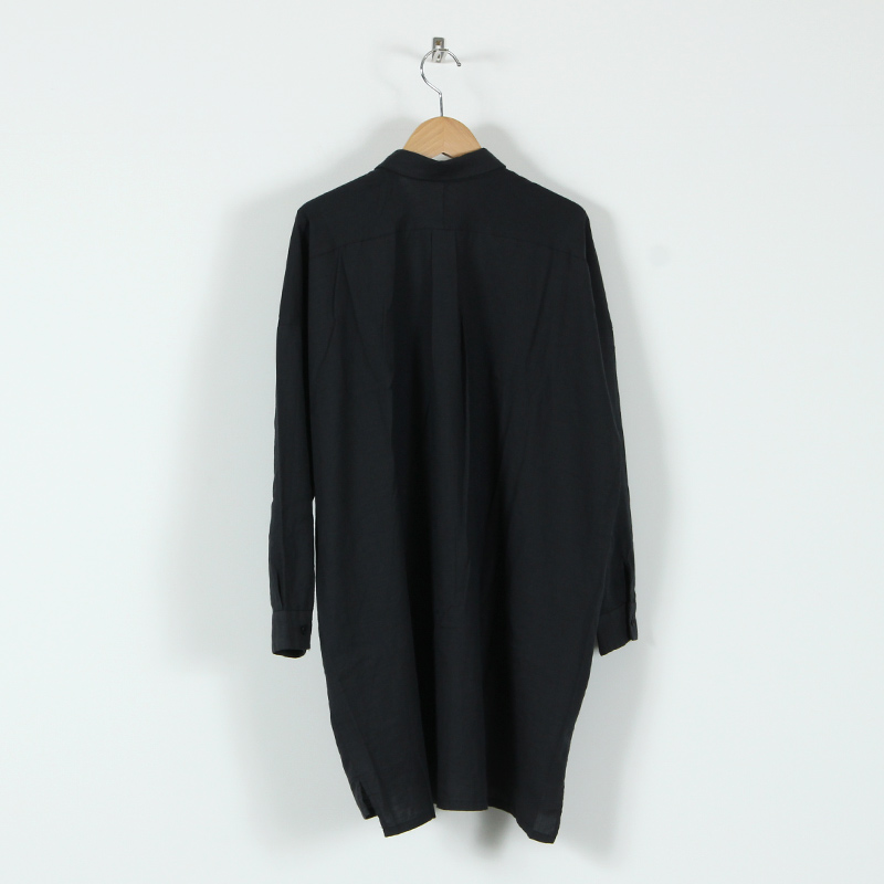 evameva (エヴァムエヴァ) cotton wool square shirt tunic / コットン 
