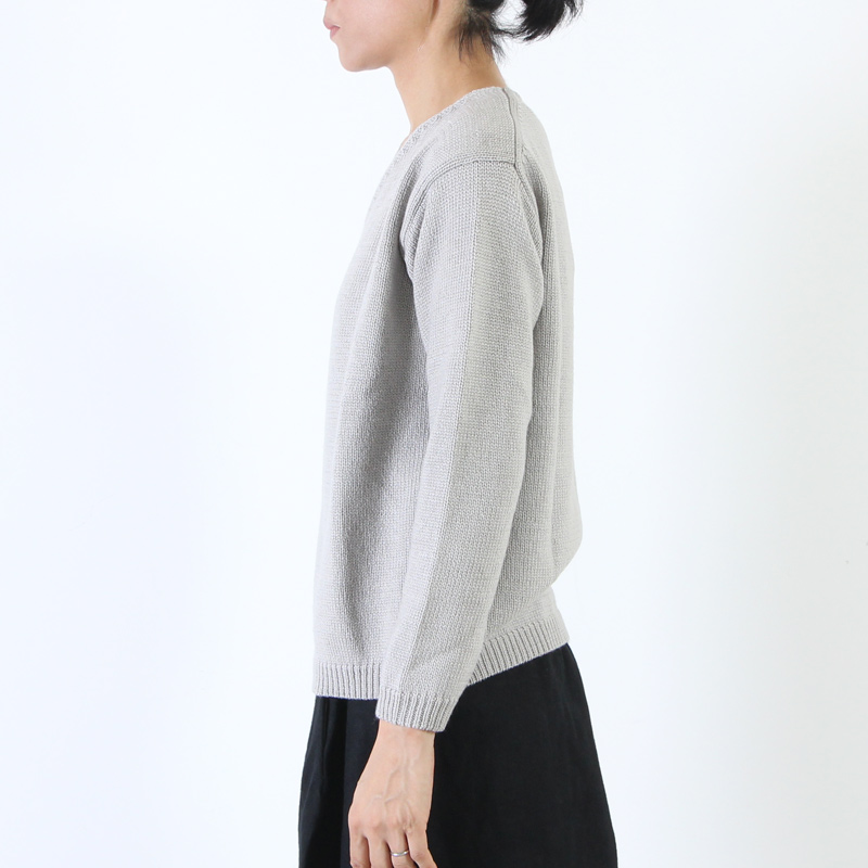 evameva(२) wool silk V neck Pullover