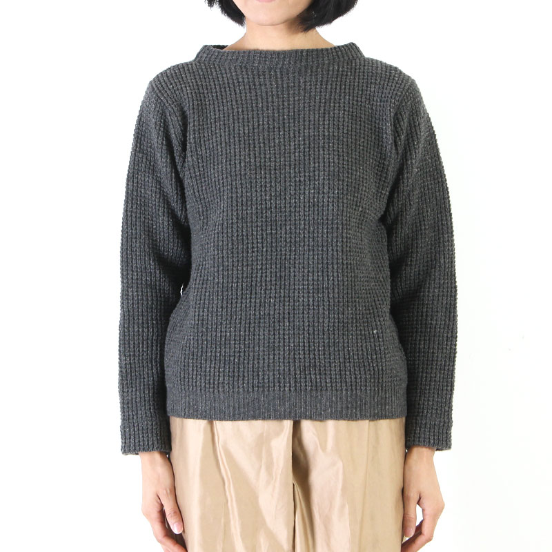 evameva(२) wool aze stand Pullover