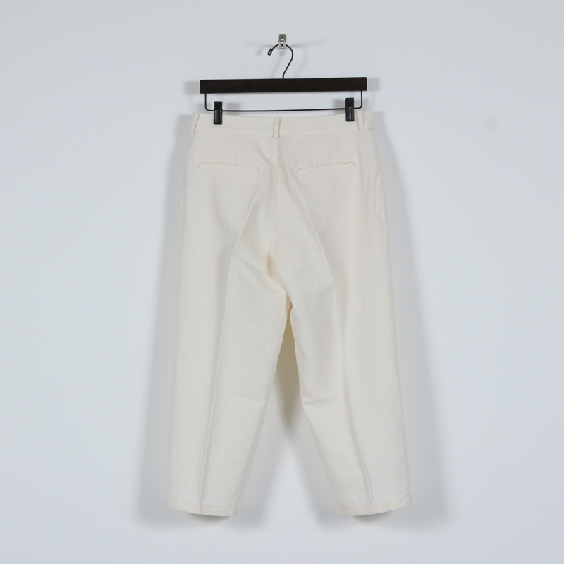 evameva(२) Cotton linen twill tuck pants