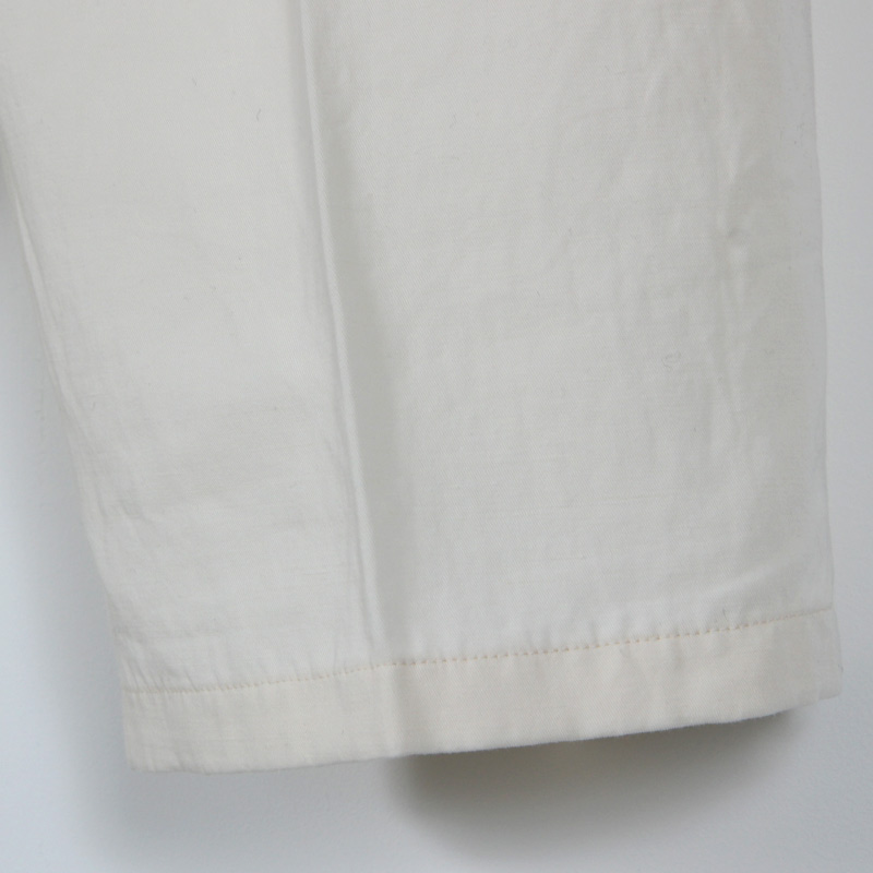 evameva(२) Cotton linen twill tuck pants