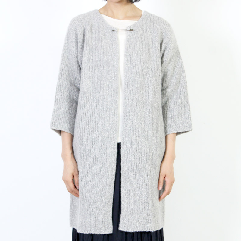 evameva (エヴァムエヴァ) Silk wool robe / シルク ウール ローブ