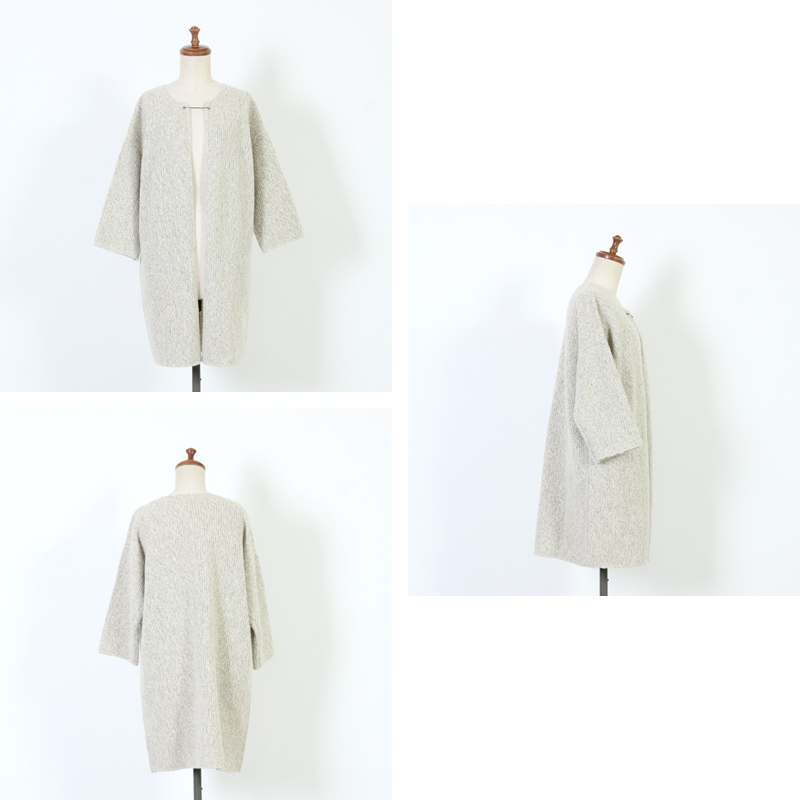 evameva (エヴァムエヴァ) Silk wool robe / シルク ウール ローブ