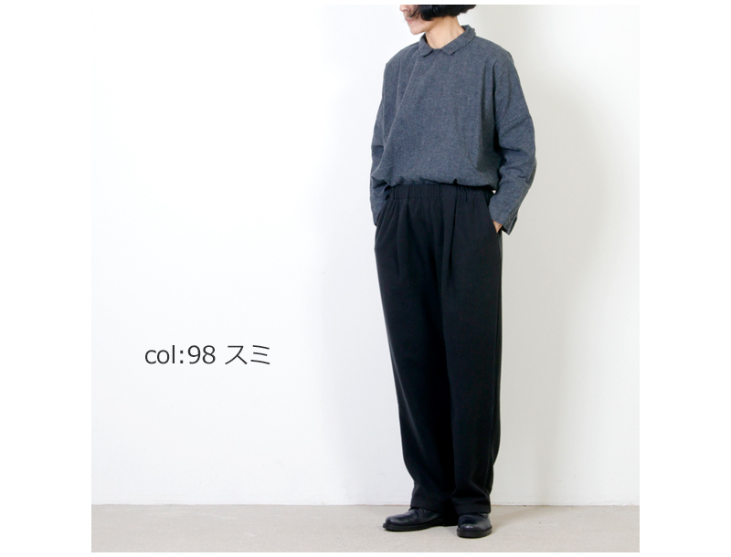 evameva(२) Flannel cotton straight easy pants