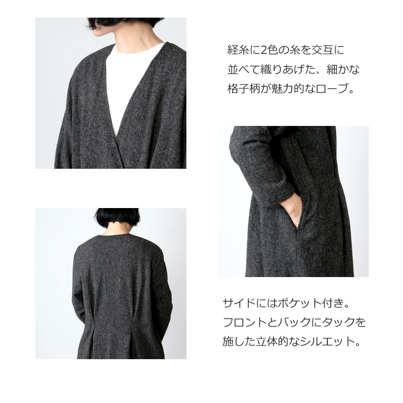 evameva(२) wool tuck robe