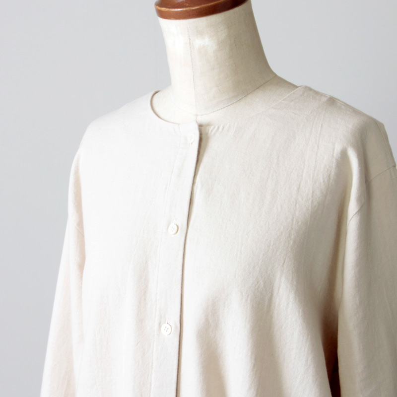 evameva(२) cotton wool nocollar shirt