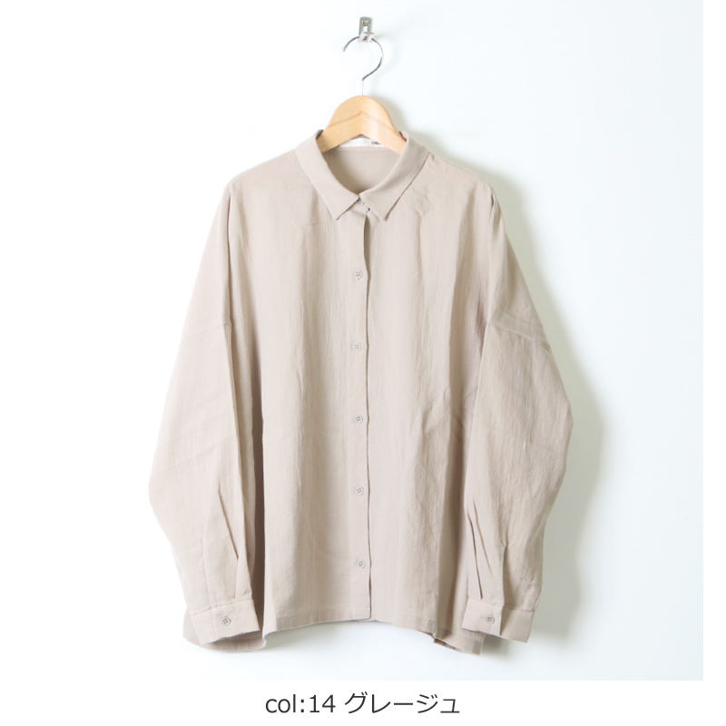 evameva (エヴァムエヴァ) cotton square shirts / コットンスクエアシャツ