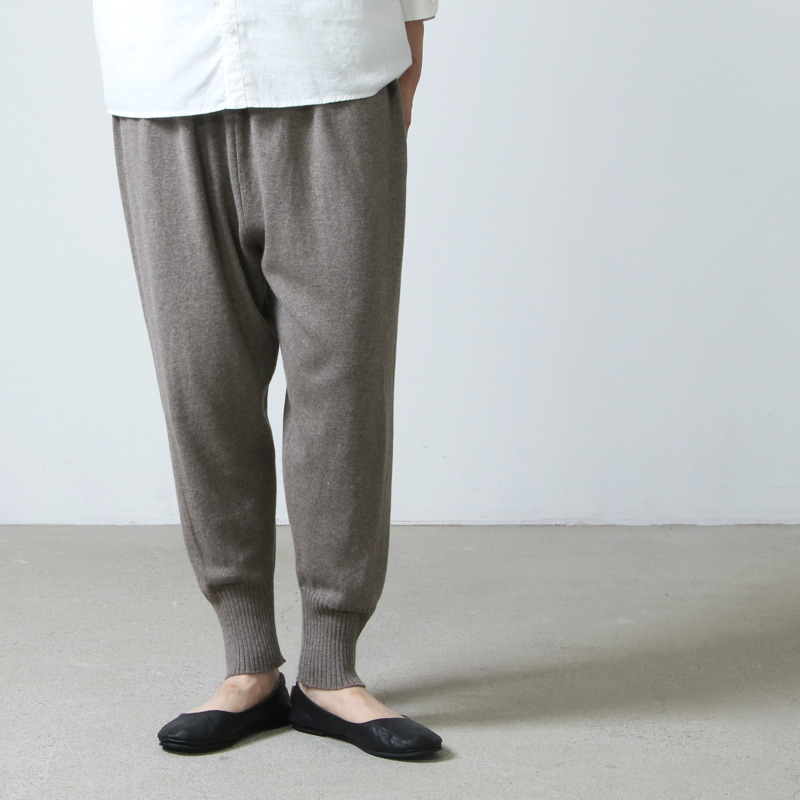 evameva (エヴァムエヴァ) cotton cashmere pants / コットンカシミヤ