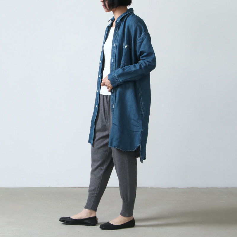 evameva (エヴァムエヴァ) cotton cashmere pants / コットンカシミヤ