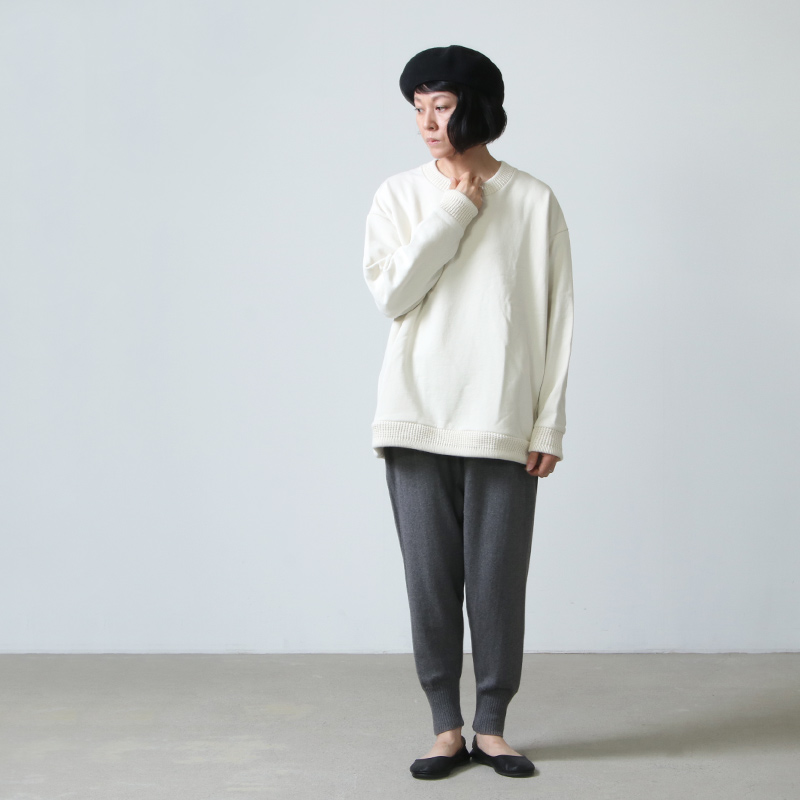 evameva (エヴァムエヴァ) cotton cashmere pants / コットンカシミヤ 