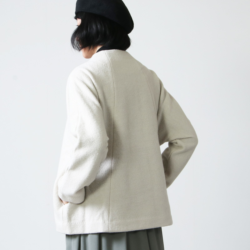 evam eva - evam evaエヴァムエヴァ Press wool fooded coat プレス