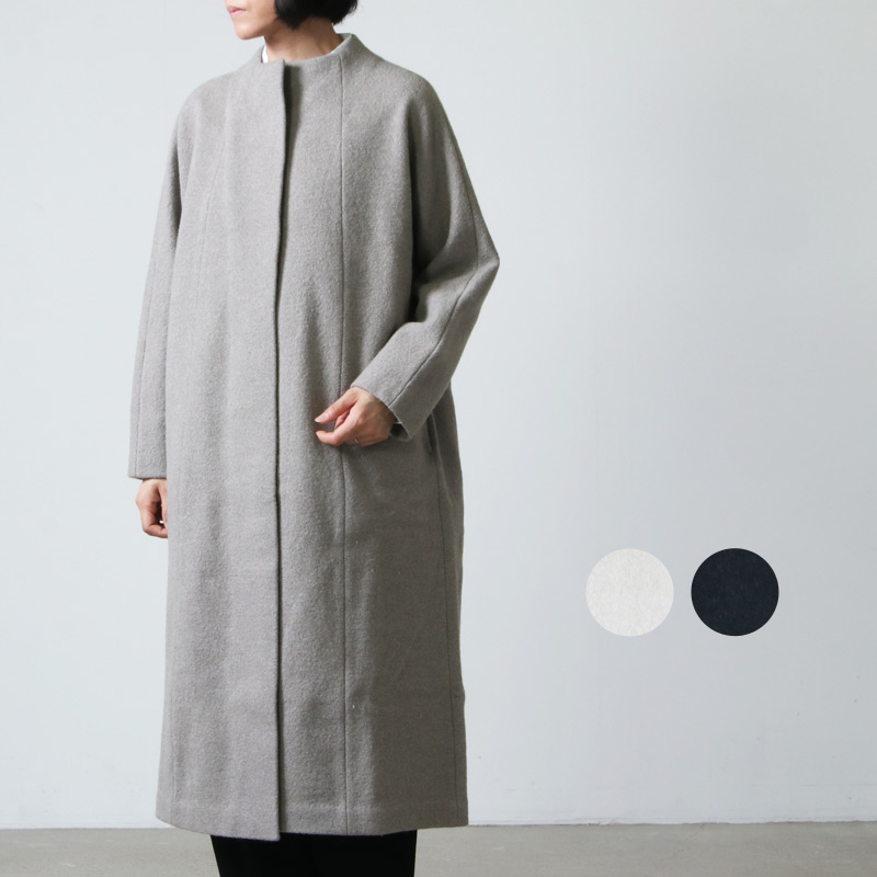 evameva (२) press wool long coat / ץ쥹󥰥