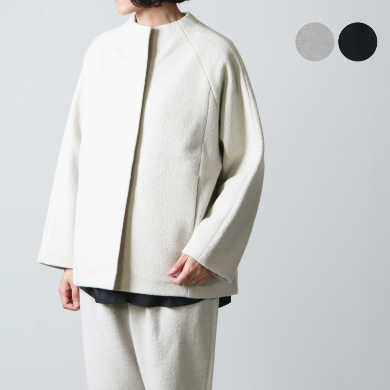 evameva (२) press wool short coat / ץ쥹륷硼ȥ