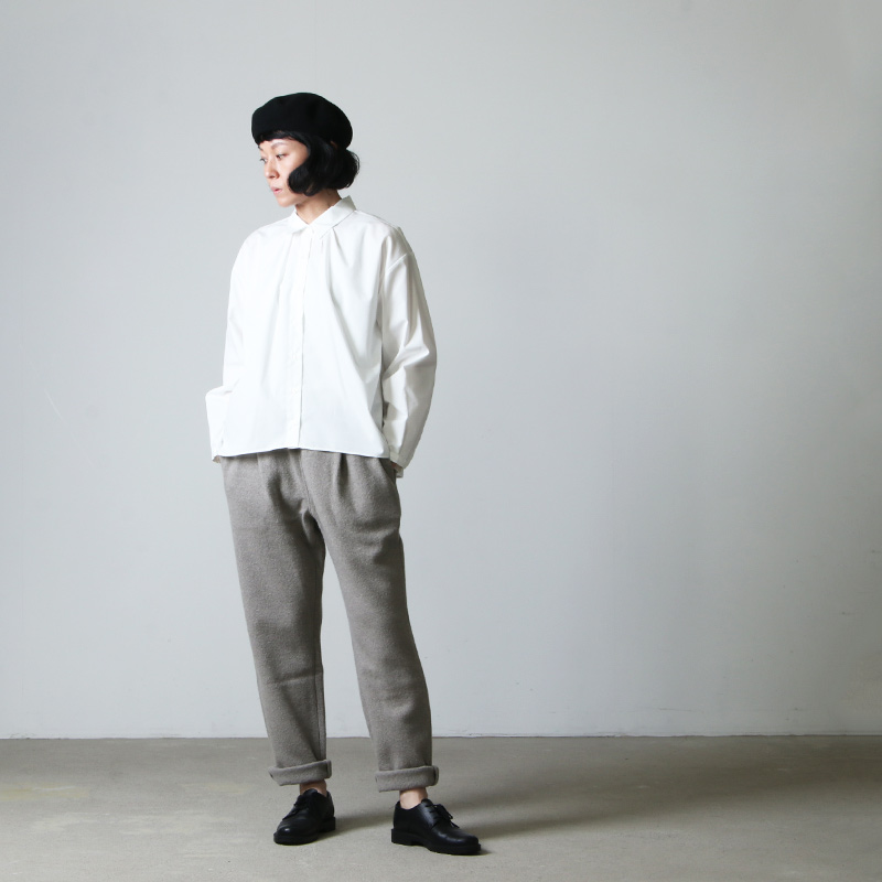 evameva (エヴァムエヴァ) press wool pants / プレスウールパンツ