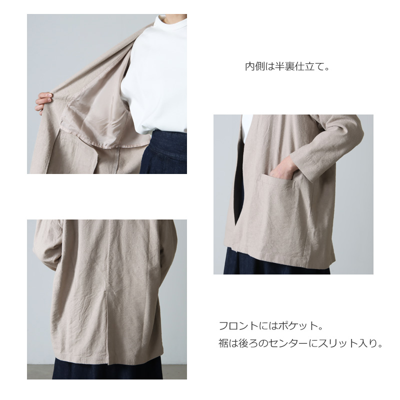 evameva(२) silk linen jacket