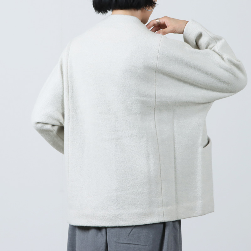 evameva (エヴァムエヴァ) press wool short coat / プレスウール 