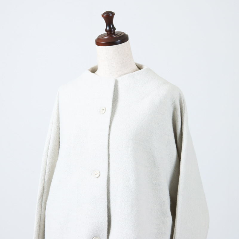 evameva (エヴァムエヴァ) press wool short coat / プレスウール ...