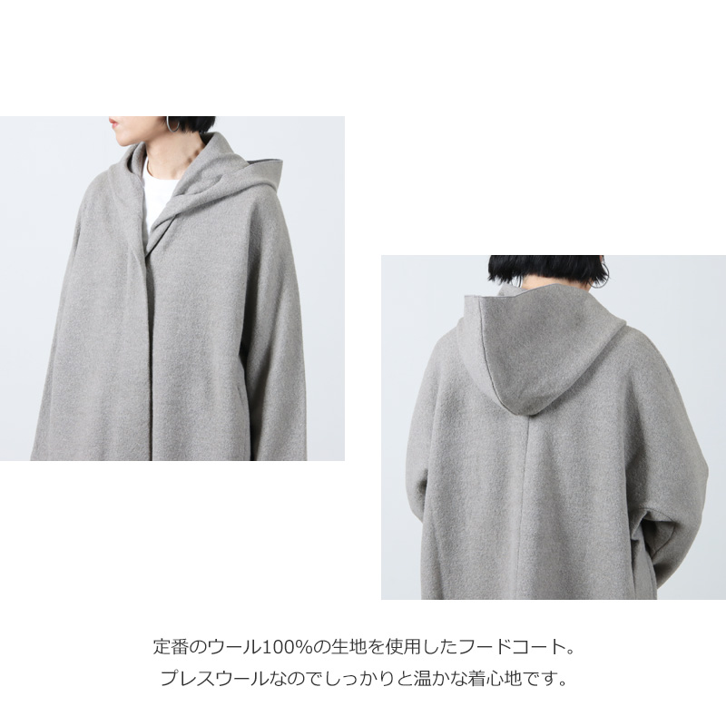 evameva(२) press wool hooded coat