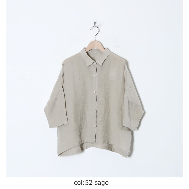 evameva (エヴァムエヴァ) linen shirt / リネンシャツ