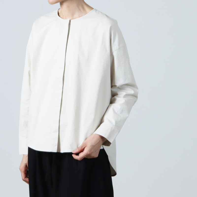 evameva(२) cotton no collar shirt