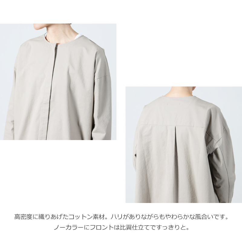 evameva(२) cotton no collar shirt