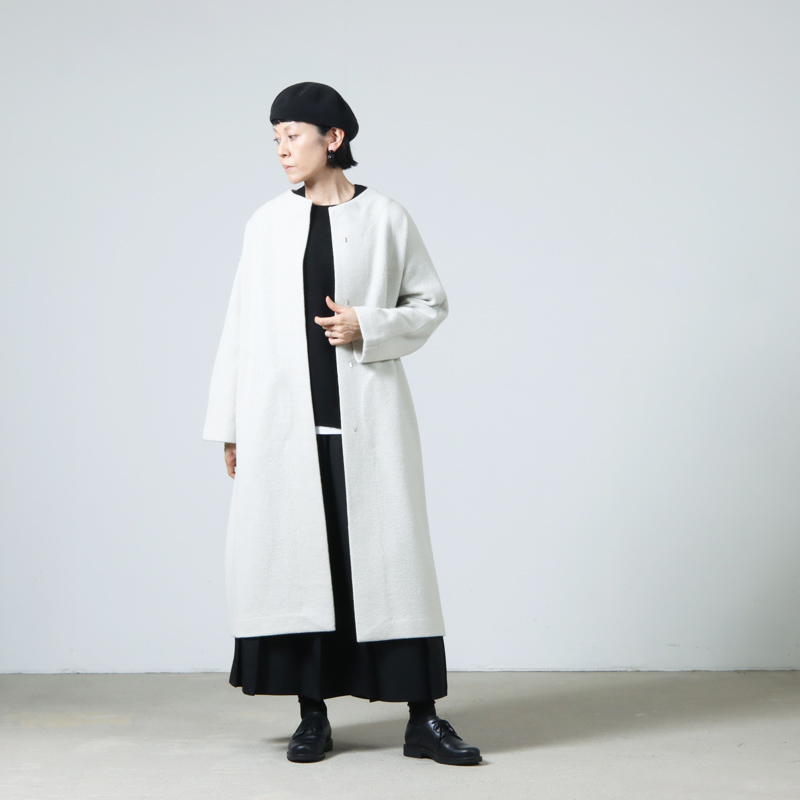 evameva(२) press wool long coat