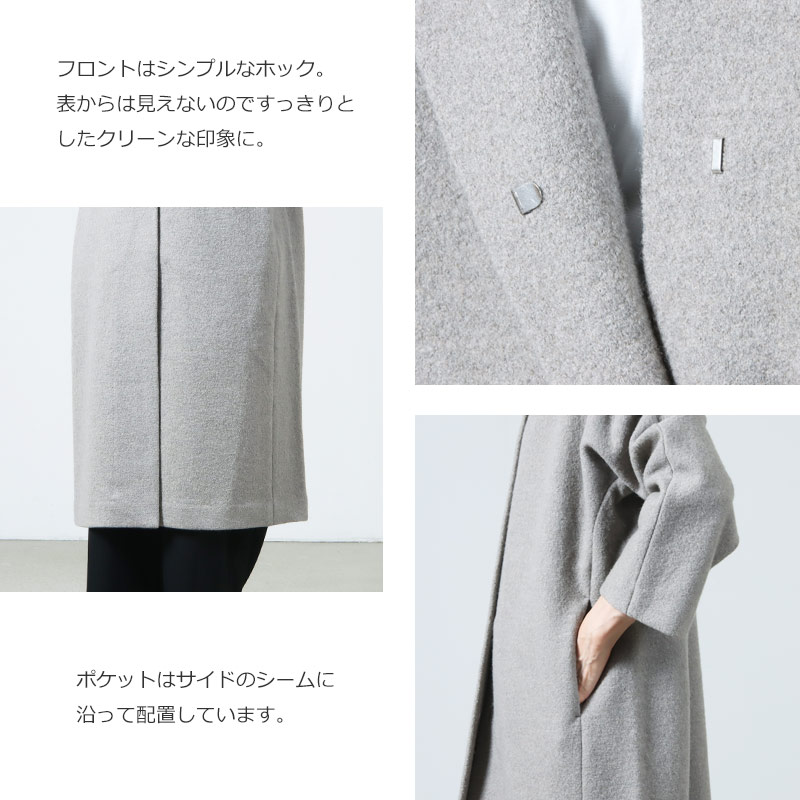 evameva(२) press wool long coat