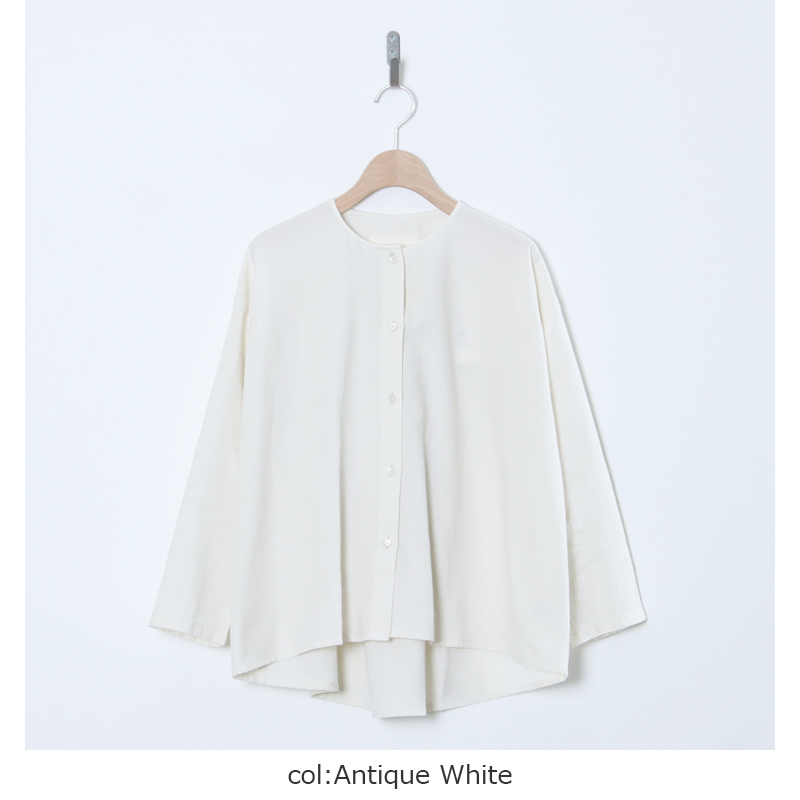 evameva(२) cotton wool no collar shirt