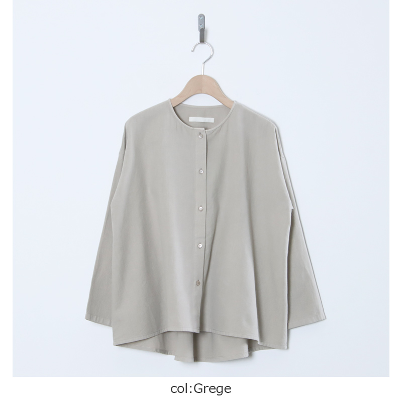 evameva(२) cotton wool no collar shirt