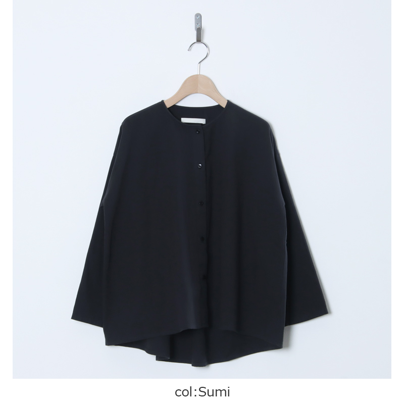 evameva(२) cotton wool no collar shirt