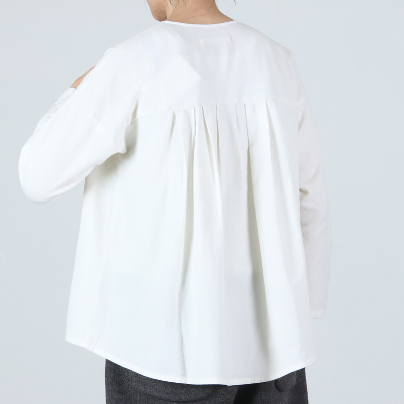 evameva(२) cotton wool no collar shirt