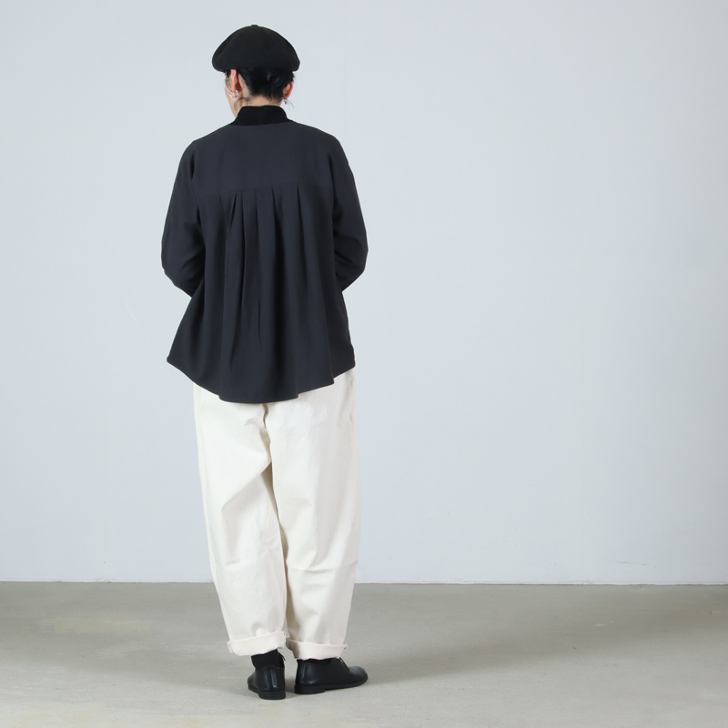 evameva(२) cotton wool no collar shirt