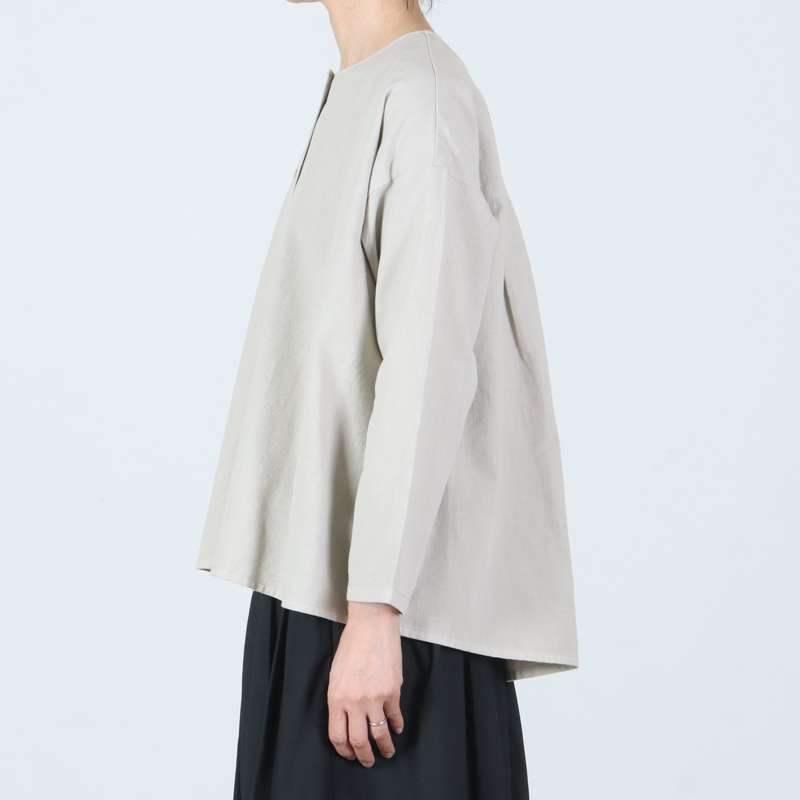 evameva(२) cotton wool no collar shirt