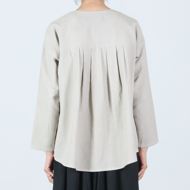 evameva(२) cotton wool no collar shirt