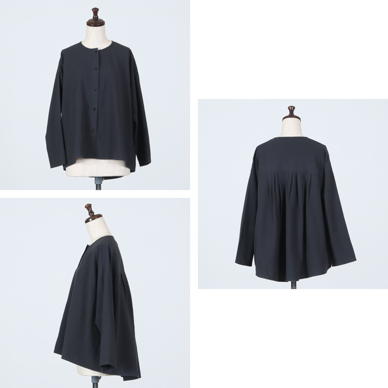 evameva(२) cotton wool no collar shirt