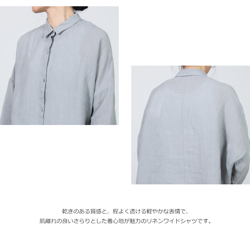 evameva(�������२����) linen wide shirt