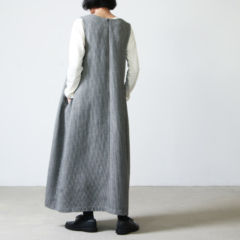 FACTORY (ファクトリー) ウール千鳥格子 ジャンパースカート